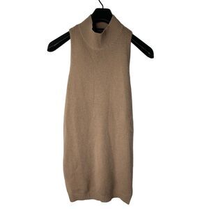 360 Cashmere Tan Sleeveless Sweater